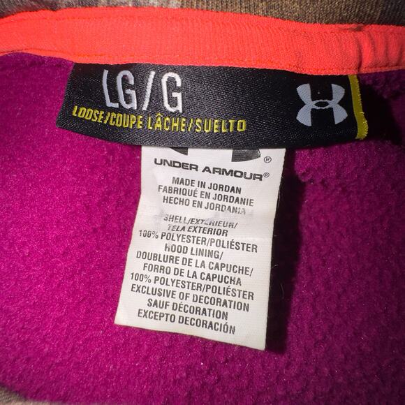 Under Armour Pullover pink/Purple Hoodie women's Size Large - Picture 6 of 7